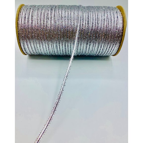 Trimplace Silver 1/4" Pico Edge Braided Trim