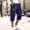 Navy, variant on Capri Cargo Shorts for Men - Below Knee Long Shorts with Pockets Dstring Elastic Waist Baggy Utility Hiking Pants,4XL