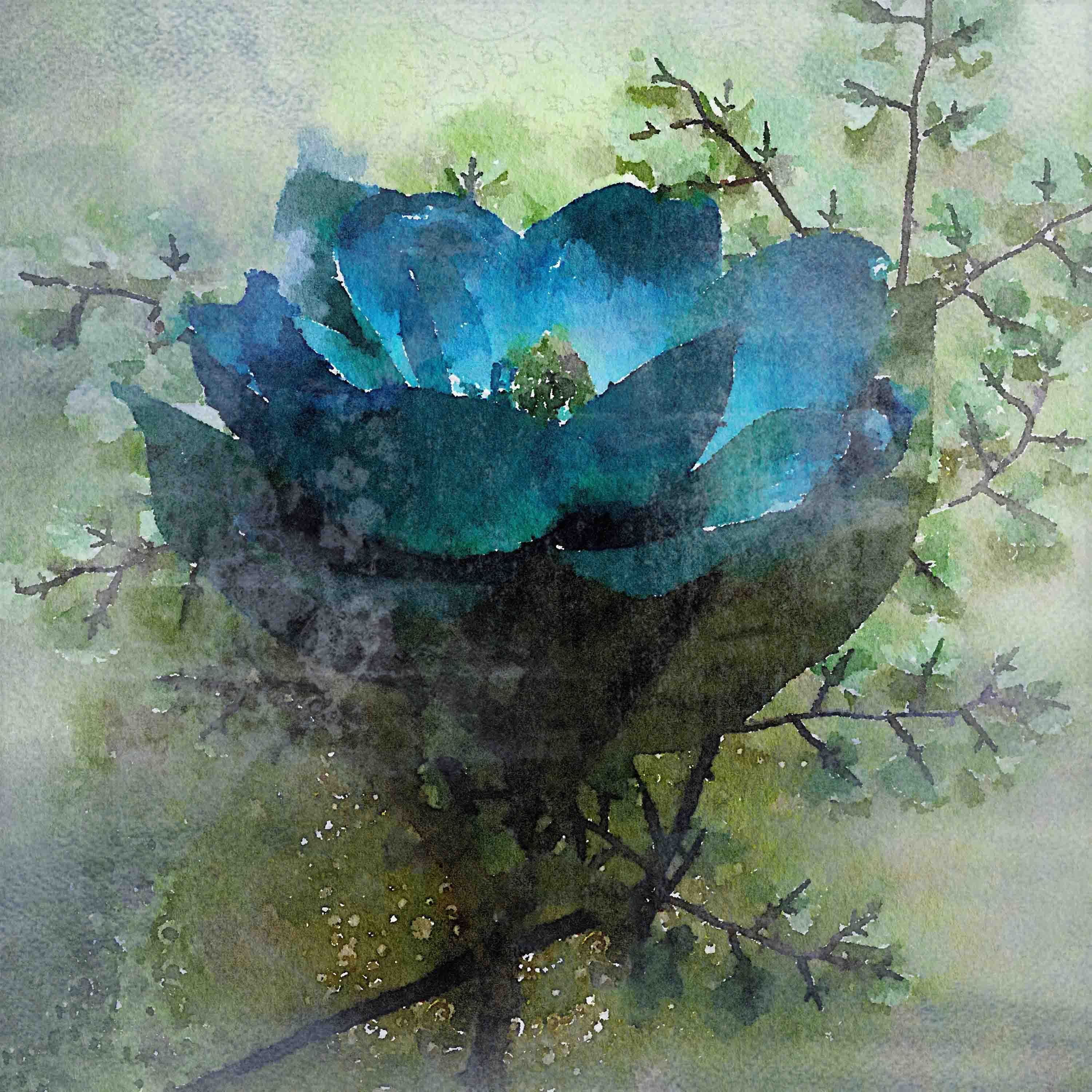 Marmont Hill 'Calm Blues' by Irena Orlov Painting Print on Wrapped Canvas