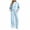 Light Blue, variant on Atkumj Sweatsuits Women 2 Piece Outfit Casual Crew Neck Long Sleeve Tops and Elastic Waist Straight Leg Sweatpants Athleisure Sets Versatile Color Block Loose Two Piece Sets for Women Going Out S