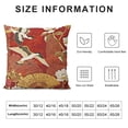 thumbnail image 5 of SHANXI Throw Pillow Covers Flying White Cranes Square Pillowcases for Home Decor Sofa Car Bedroom Japanese Design Pillow Cases 12x12in, 5 of 5