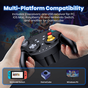 Luxmo Wireless Gamecube Controller With Receiver Adapter for GameCube/Wii Console