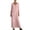 Pink, variant on Vivianyo HD Women's Henley V Neck Caftan Maxi Dresses, 3/4 Sleeve Loose Casual Solid Long Dresses for Women, Women's Pink, Sizes S-2XL