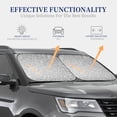 thumbnail image 4 of Daiia Silver Mosaic 2PCS Car Windshield Sun Shade, Foldable Sun Shield for Car Front Window, Auto Sun Blocker Visor Protector Universal for Truck SUV Pickup-Large, 4 of 7