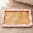 thumbnail image 3 of Ice Rattan Cooling Bed for Cats Dogs, Summer Cooling Pet Mat Ice Pad Sleeping Mats, Pet Ice Pad Mat Pet Cooling Mat, Cool Pad Cushion Dog Cat Puppy Blanket Pet Self Cooling Pad (D, 24*18*2in), 3 of 4