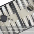 thumbnail image 4 of Set de backgammon Vovotuzzi de 38 cm para adultos con funda de piel, 4 of 7
