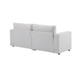 thumbnail image 6 of 81" Soft Fabric Small Loveseat Couch, 2 Seater Sofa with Sturdy Wooden Legs, Comfortable Loveseat with High-Density Foam for Living Room, Beige, 6 of 6