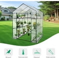 thumbnail image 4 of Yardlab Grande Serre 57 Pieds x 56 Pieds x 76 Pieds Extérieur, Cadre en Acier à 3 Niveaux avec Housse en PVC et Porte à Fermeture Éclair Enroulable, 4 of 8