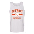 thumbnail image 2 of Wild Bobby City of Detroit Baseball Fantasy Fan Sports Men's Tank Top, White, Large, 2 of 6