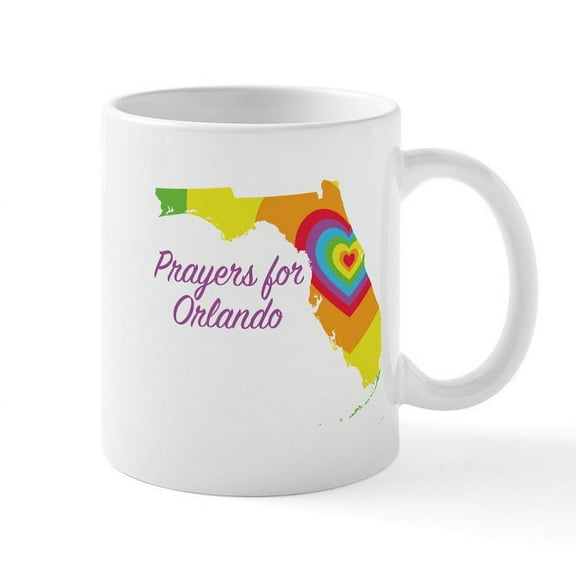 CafePress - Prayers For Orlando Mug - 11 oz Ceramic Mug - Novelty Coffee Tea Cup