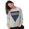 thumbnail image 4 of Vote Pizza Foodie USA Election Gym Unisex Plus Fleece Graphic Sweatshirt Brisco Brands 4X, 4 of 5