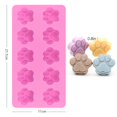 thumbnail image 5 of Paquete de 4 bandejas de moldes de hielo de silicona con forma de pata y hueso de cachorro, fabricante de utensilios para hornear reutilizables para hornear dulces de Chocolate, horno, 5 of 5