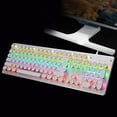 thumbnail image 4 of Teclado mecánico iluminado 104 teclas Teclado para juegos Funciona con USB 9 efectos de iluminación vívidos para computadora portátil E-sports Trip Travel Portable Abanopi Teclado, 4 of 6