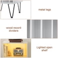 thumbnail image 5 of Hommpa LED Nightstand with Open Shelf , Bedside Table with Metal Hairpin Legs for Bedroom White, 5 of 11