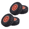 thumbnail image 2 of 4PCS 2.2 Inch Nylon Plastic Beadlock Wheel 4.72In/120mm Tire with 12mm Combiner Hex for 1/10 RC Rock Crawler ,Orange, 2 of 8