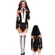 thumbnail image 3 of Disfraz de monja Qarigey Halloween Negro para Mujer, 3 of 6