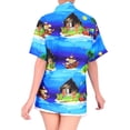 thumbnail image 2 of HAPPY BAY Hawaiian Shirts Womens Summer Beach Party Blouses Shirt T-Shirt Blouse Short Sleeve Tropical Vacation Dress Tee Shirts Tops for Women XXL Holiday Tribal, Blue, 2 of 6