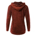 thumbnail image 3 of A2Y Women's Mineral Wash Relax Fit Long Sleeve Kangaroo Pockets Hoodie Sweatshirts Cabernet 1XL, 3 of 5