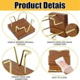 thumbnail image 2 of Walnut Sticky Note Holder, Self-Stick Note Pad Holder for Desk, Wood and Gold Metal Wire Notepad Dispenser, 2 of 8