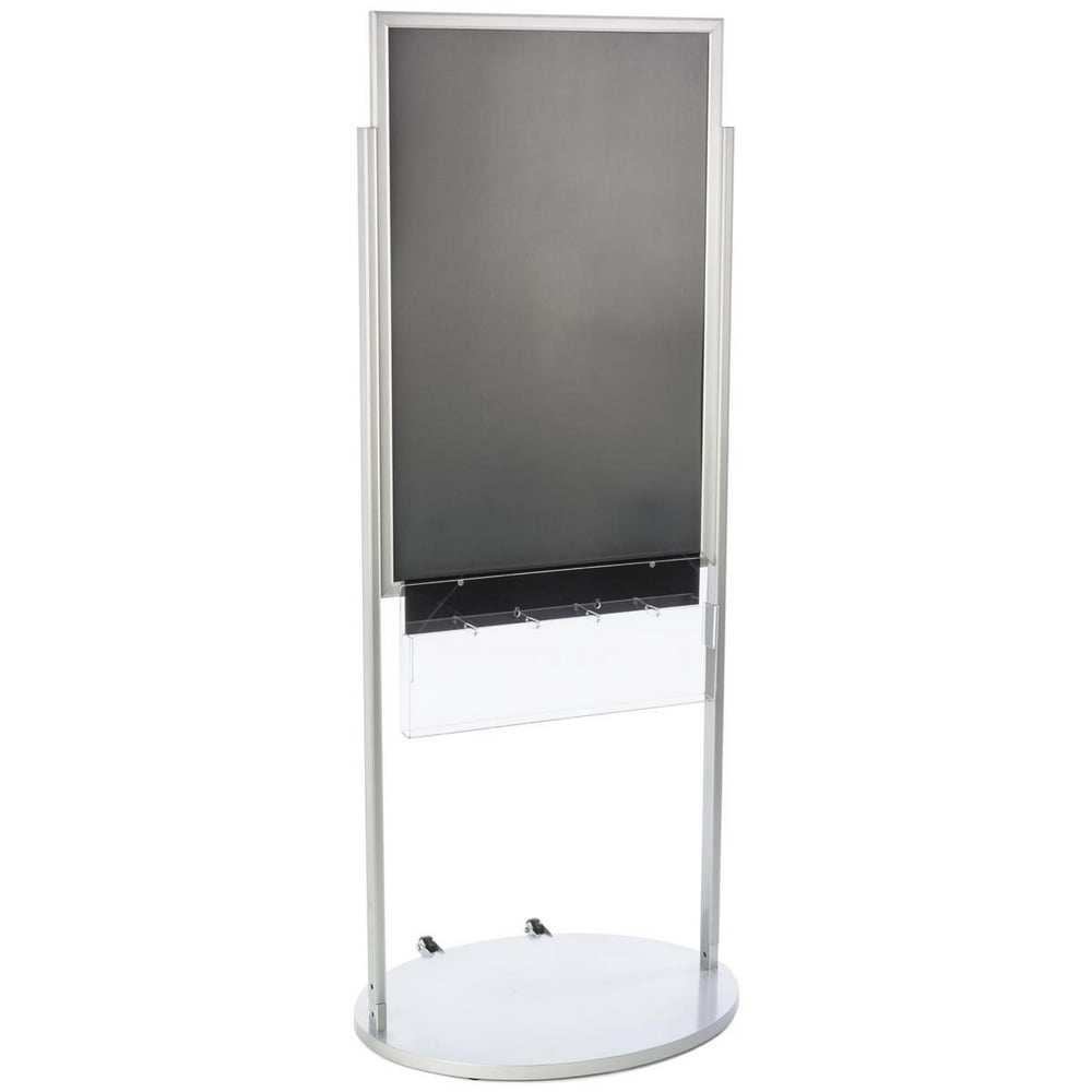 Mobile Poster Stand, 24" x 36", Double Sided, with 10 Pocket Brochure