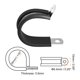 thumbnail image 2 of 24 Uds 1-1/32 Pulgadas(26 mm) Cable Abrazadera 304 Acero Inoxidable Caucho Acolchado Aislado Abrazadera R Forma Metal Abrazadera para Tubo Tubería Alambre, 2 of 4