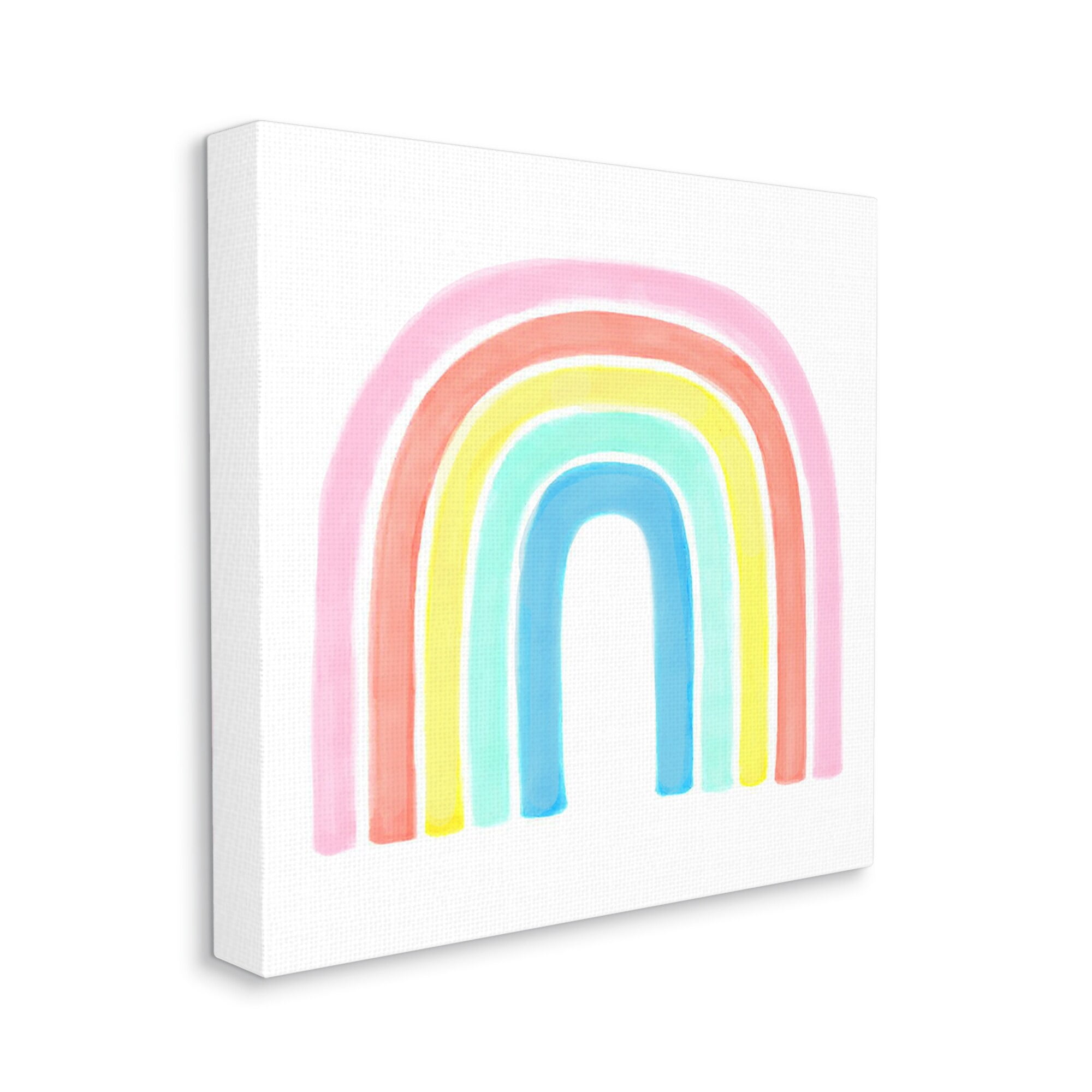 Stupell Industries Traditional Pastel Arch Rainbow Children's Striped Pattern, 30 x 30,Design by Reesa Qualia