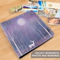 thumbnail image 4 of FORMRS 3 Ring Photo Album 4"x6" Self Adhesive Large Capacity PU Leather Cover, Purple Forest, 4 of 8