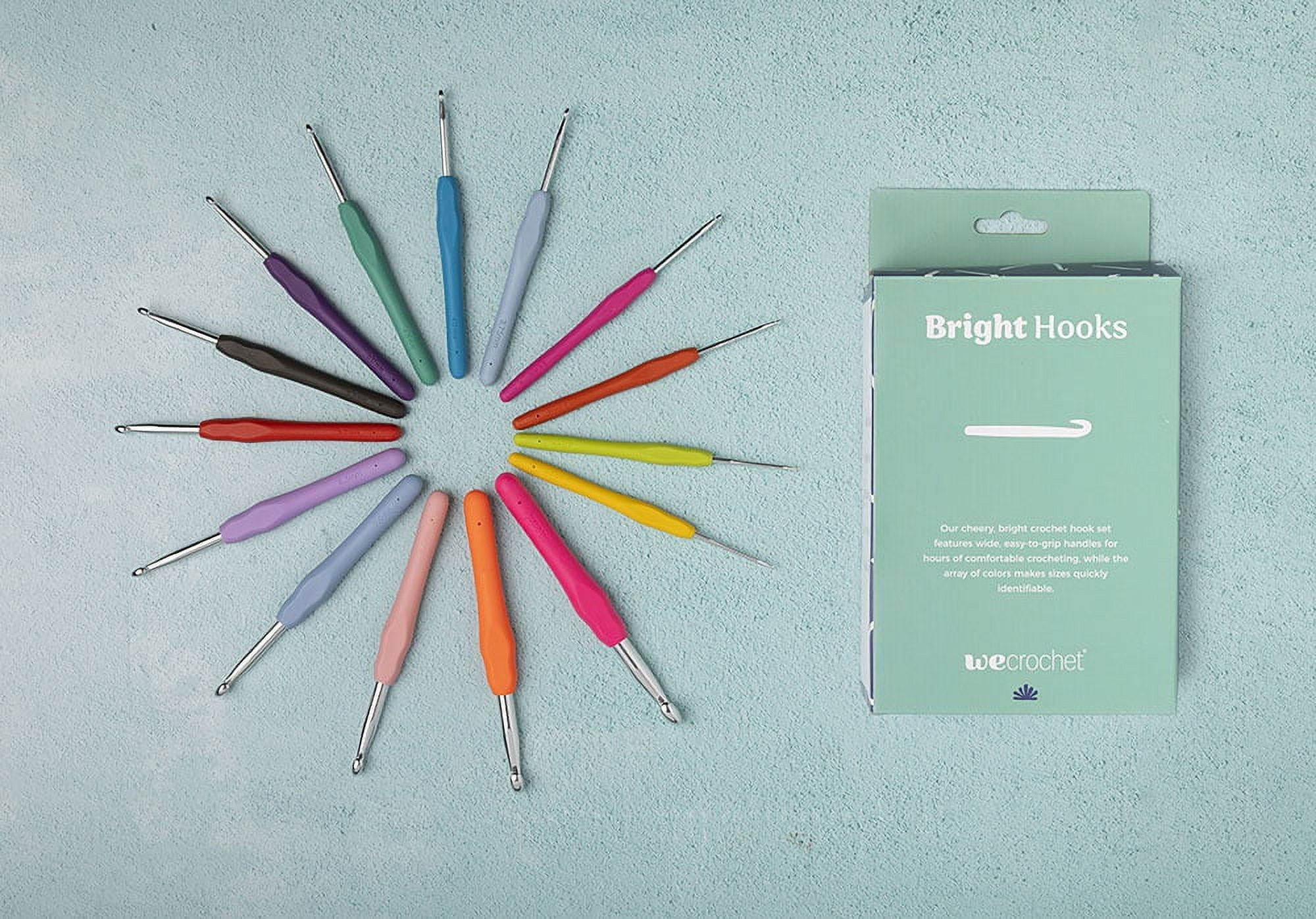 Knit Picks WeCrochet 15 Piece Expanded Bright Crochet Hook Set with Ergonomic Handles