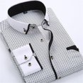 thumbnail image 1 of EIMELI New Mens Long Sleeve Shirt Button Up Business Work Smart Formal Dress Top, 1 of 5