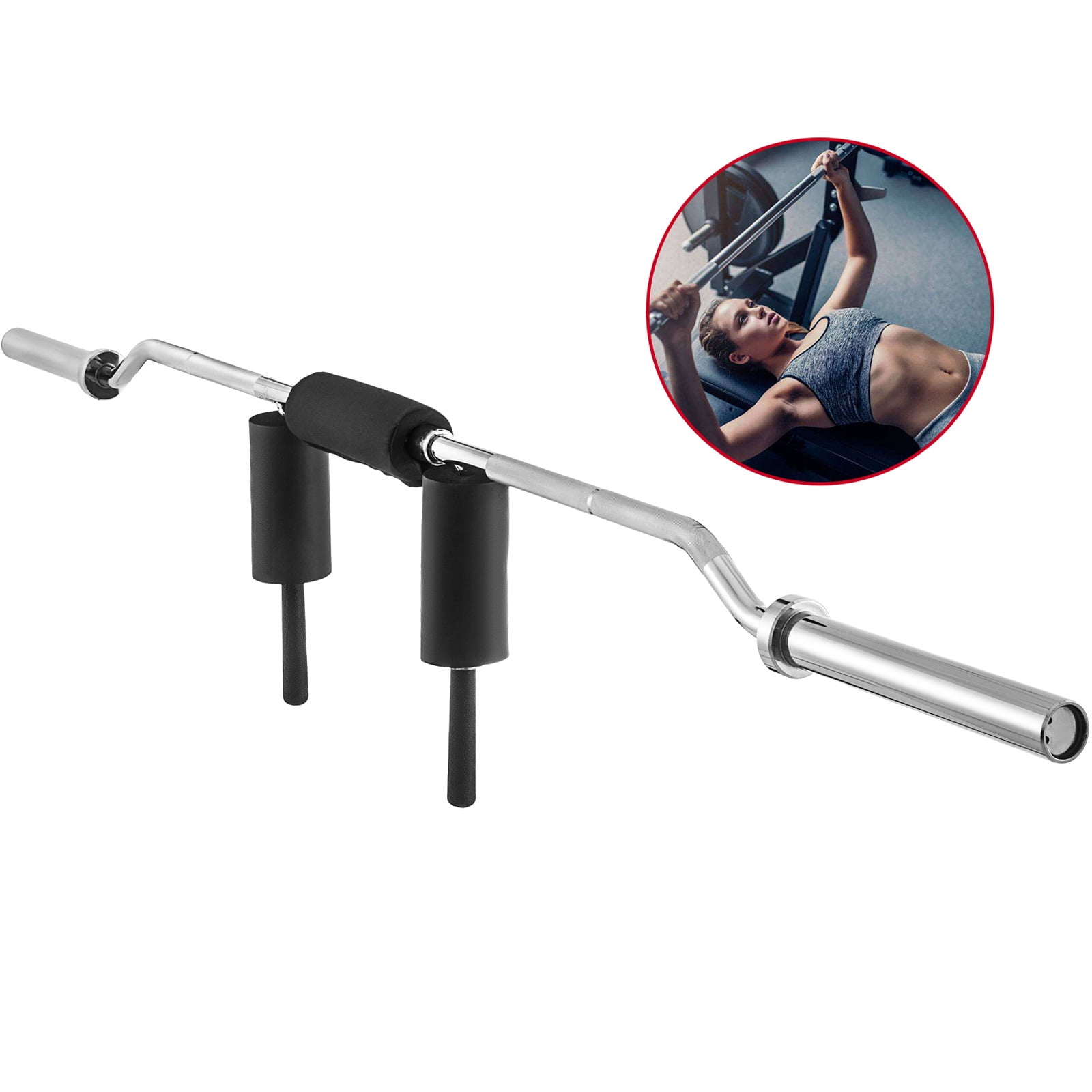VEVOR Olympic Safety Squat Bar，Fitness Squat Olympic Bar，700lbs Safety