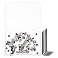 thumbnail image 1 of Uxcell 30 Pcs Metal Locking Pin Backs, Locking Pin Keepers Locking Clasp 5mm(H) with 4 Wrench Replacement in Storage Case , Silver Tone, 1 of 7