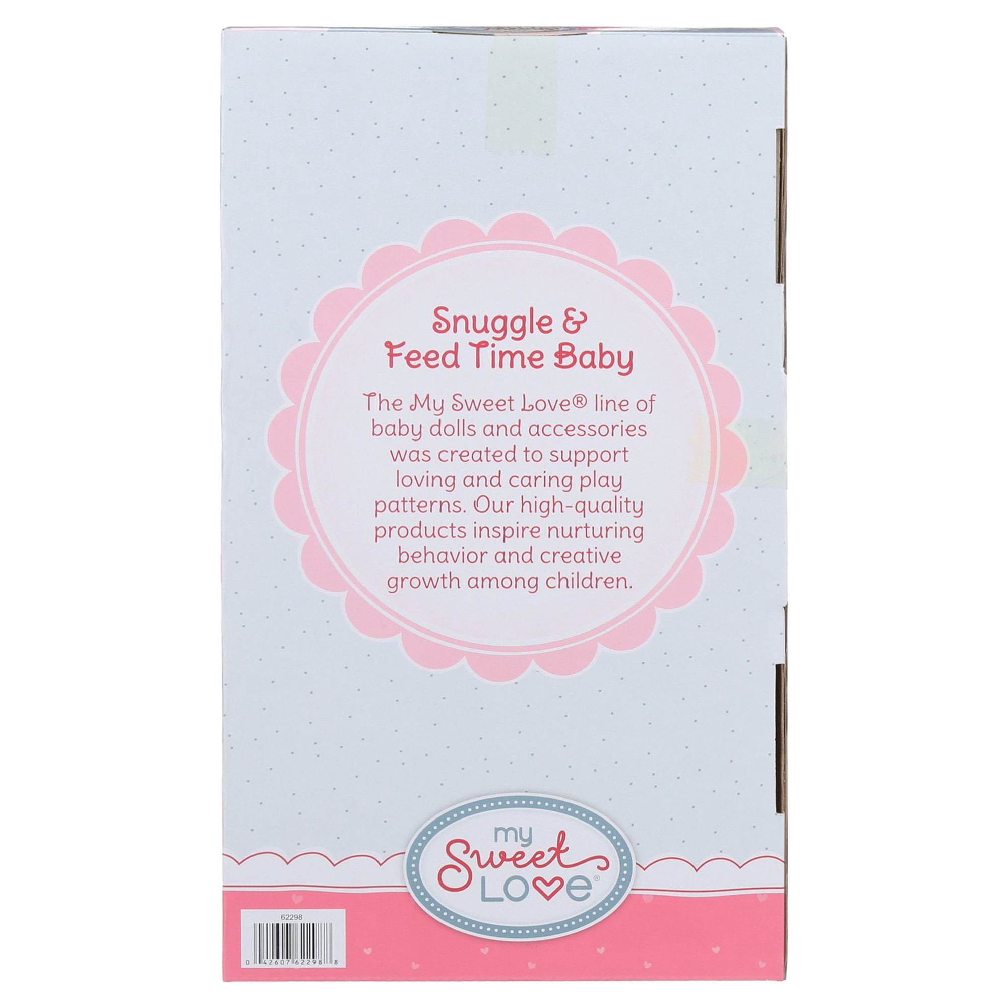 My Sweet Love Snuggle and Feed Time 12.5" Baby Doll, Dark Skin Tone, Purple Outfit