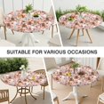 thumbnail image 7 of Poodle Dog and Flower Floral Round Fitted Tablecloth with Elastic Edge,Dining Table Cover Waterproof,Outdoor Round Tablecloth for Camping,Dining,Indoor and Outdoor, 7 of 7