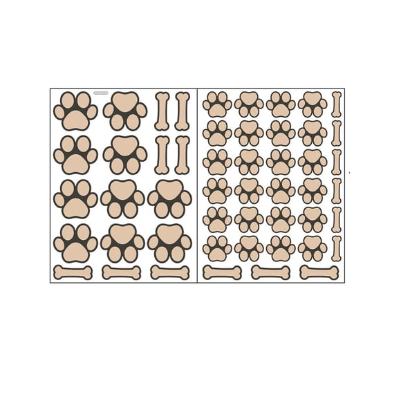 Matsuzay 2 hojas de pegatinas luminosas para pared, interesante autoadhesivo con temática de perro mascota, calcomanía DIY, diseño de escena, Decoración del hogar