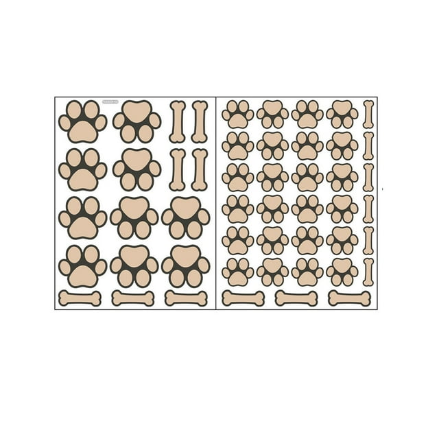 Matsuzay 2 hojas de pegatinas luminosas para pared, interesante autoadhesivo con temática de perro mascota, calcomanía DIY, diseño de escena, Decoración del hogar