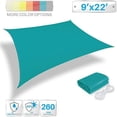 thumbnail image 2 of Paradise 9' X 22' Ft 260 GSM Waterproof Sun Shade Sail-Turquoise Green Rectangle UV Block  Awning Canopy Outdoor Garden Backyard, 2 of 2