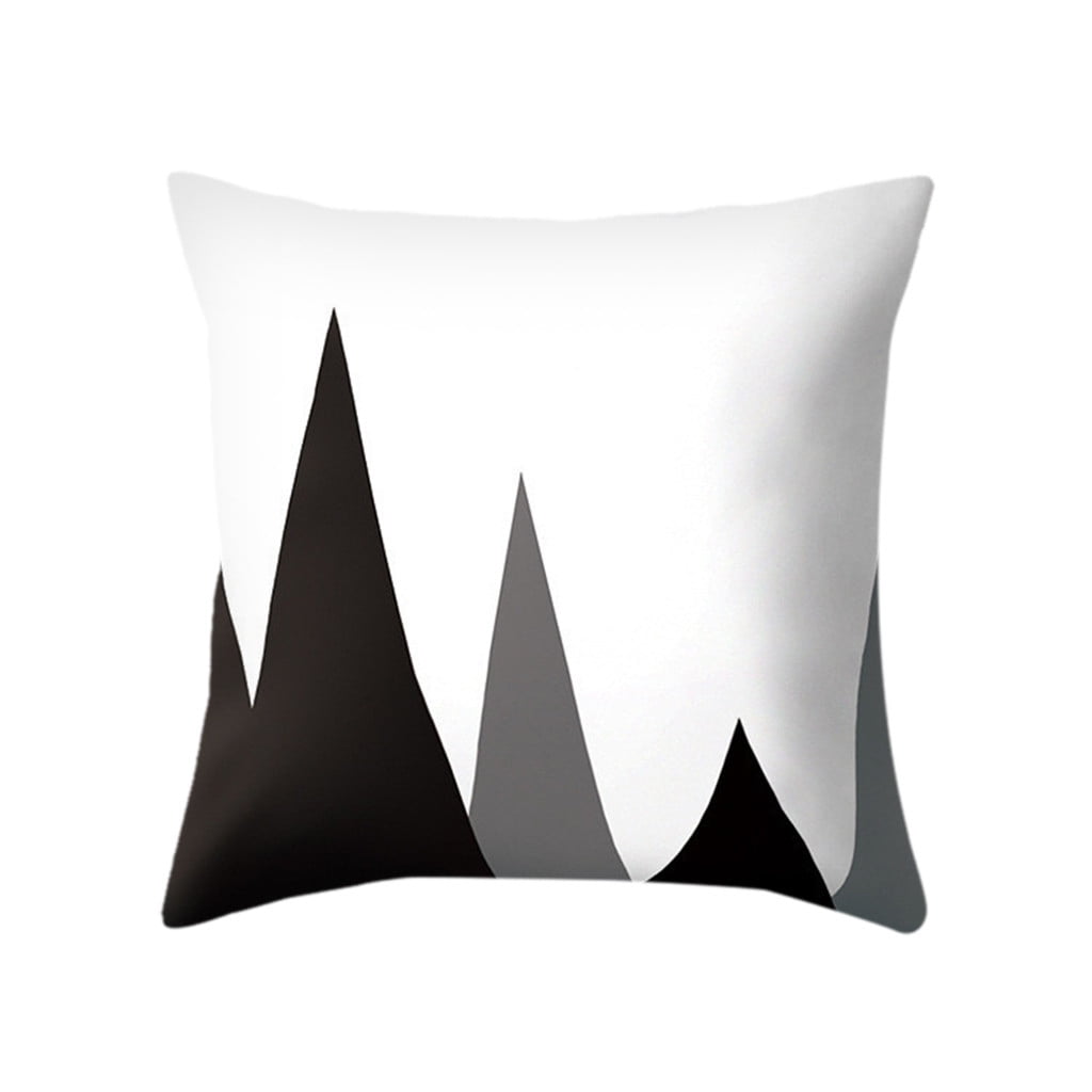 Black & White Geometric Throw Cover Pillow Cushion Square Case Decor Dazzling 