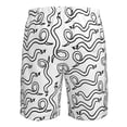 thumbnail image 6 of Kdxio Hand Drawn Snake Pattern Mens Casual Shorts - Drawstring Summer Beach Sports Shorts for Men, 6 of 9