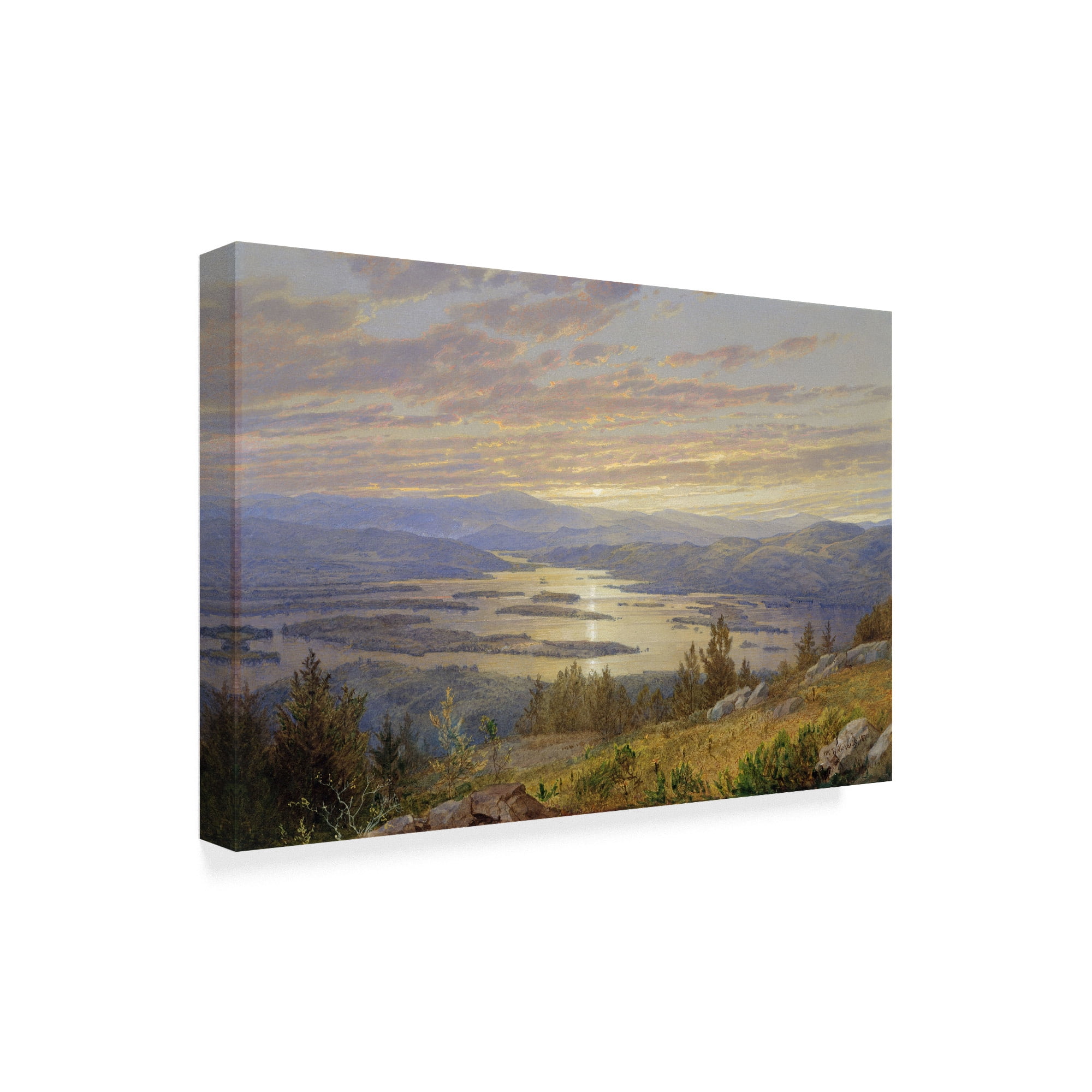 Trademark Fine Art 'Lake Squam from Red Hill' Canvas Art by William Trost Richards