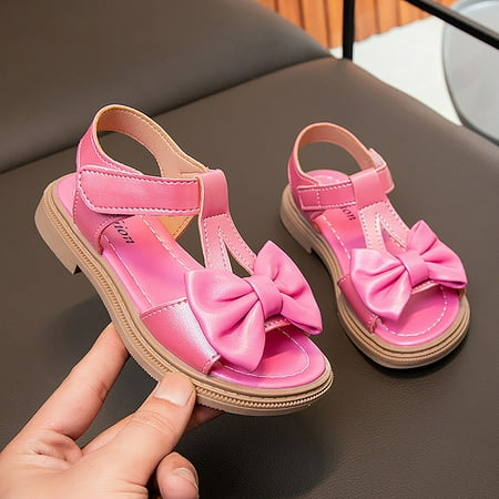 

Gubotare Sandals for Girl Dressy Girls Dress Shoes Toddler Kids Heels Sandals Ankle Strap Wedding Party Phoebe Flower Girl Shoes (Hot Pink 33)