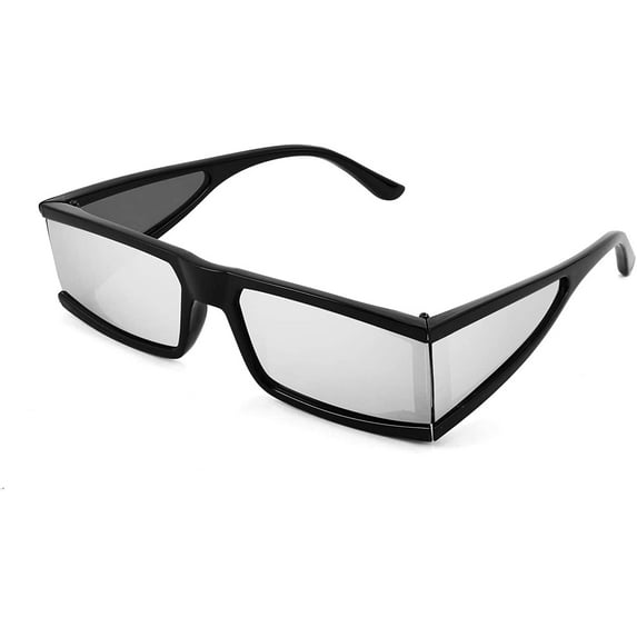 FEISEDY Cool Futuristic Rectangular Sunglasses Cyber Men Women Punk Style Cosplay Sun Glasses B2739