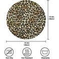 thumbnail image 4 of GZHJMY Fashion Colorful Leopard Animal Print Round Placemats Washable Circle Placemats Non-Slip Heat-Resistant Table Place Mats for Dining Kitchen Table Decoration 15.4" （4PCs） Table Mat, 4 of 7