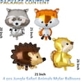 thumbnail image 2 of 4 globos gigantes de Mylar con animales (ardilla, zorro, erizo, mapache) para decoraciones de cumpleaños temáticas de animales de Safari en la jungla, regalo para niños, 2 of 5
