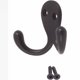thumbnail image 4 of Robe Hook Stone Harbor Hardware, doble, 5,4 cm de alto, negro mate, 4 of 4
