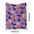 thumbnail image 3 of Halloween Blanket 59.1x39.4in Soft Flannel Throw Halloween Themed for Couch Office by OVFUIZ, 3 of 9