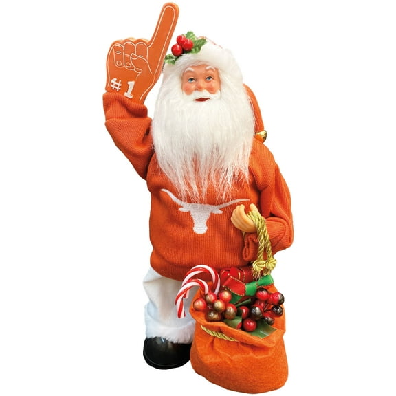 Texas Longhorns 12" Animated Musical Santa