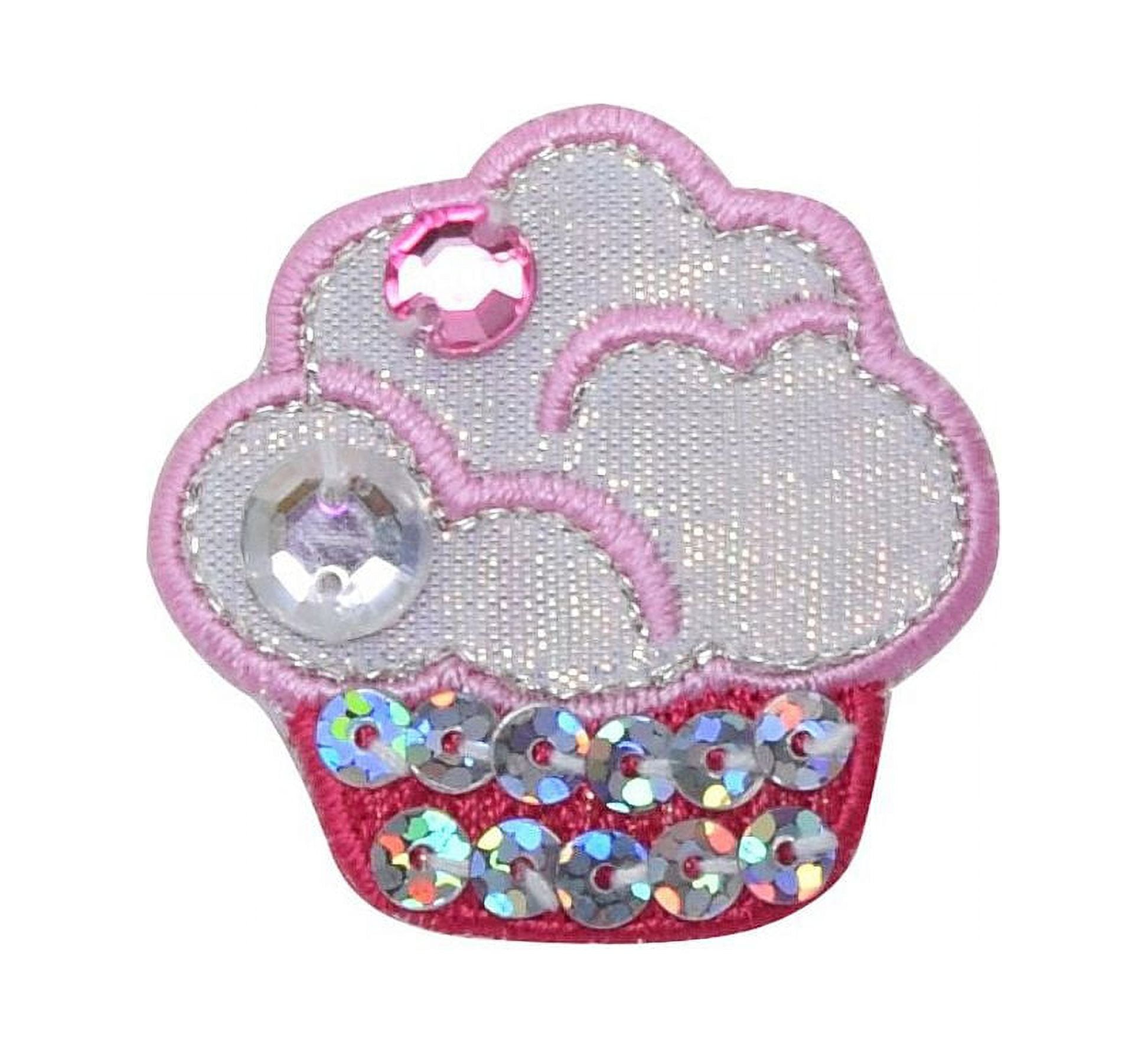 PatchClub Pink Donut Iron On Patch – 3" Embroidered Doughnut Patch For Jackets, Bags, Jeans