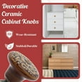 thumbnail image 6 of Brown Ceramic 16pcs Vintage Kitchen Cabinet Knobs Pulls, Retro Drawer Pull Handles for Closet, Cupboard, Furniture Door Knobs, 6 of 14