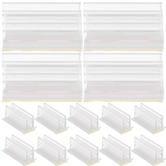 WEAVILUX Clip On Sign Holders Transparent 100Pcs