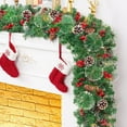 thumbnail image 5 of Artificial Christmas Garland Christmas Flocking Snowflake Rattan 270CM/106IN with Pinecone and Red Berries Mixed Artificial Encryption Falling Snow Rattan, 5 of 8